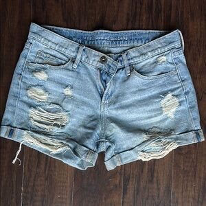 Articles Of Society Blue Distressed Jean Shorts